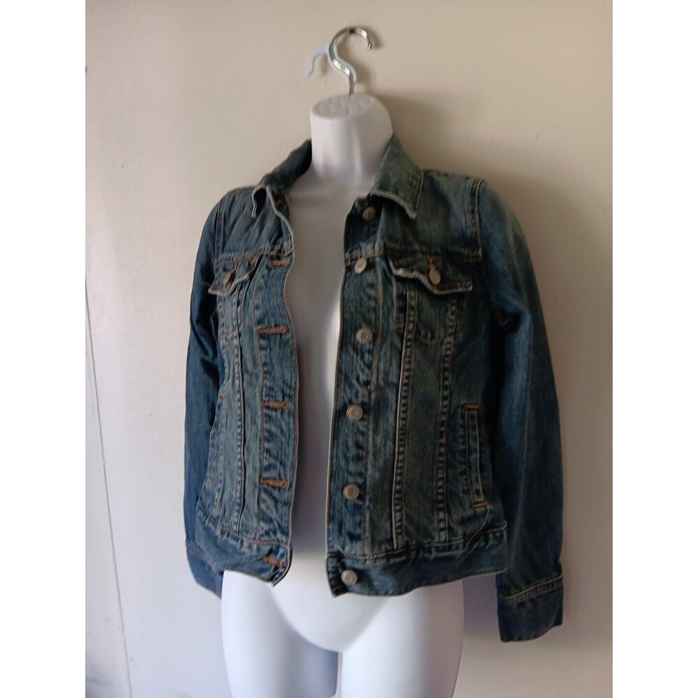 Old Navy  Jean Jacket Womens Sz XS Blue Pockets Buttons Fall of 2007 Line